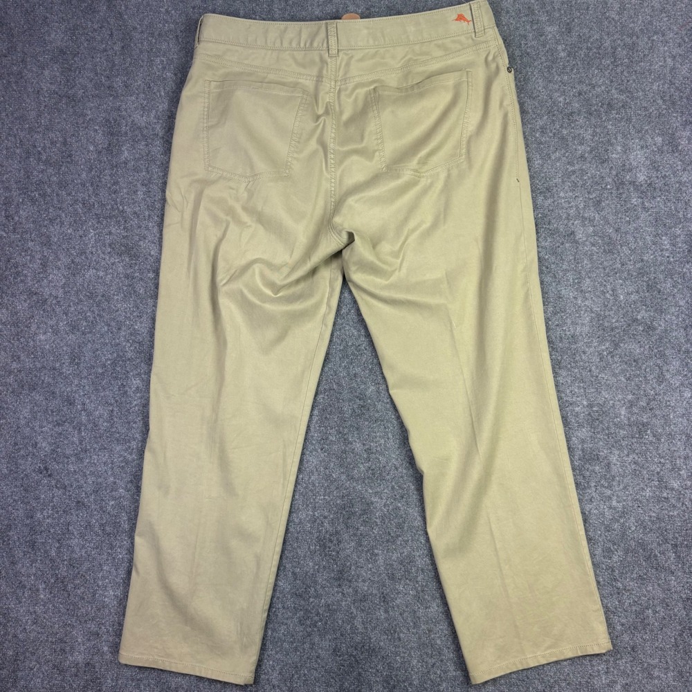 Tommy Bahama Boracay Pants Mens 36x30 Tan Khaki Cotton Tencel Stretch Straight - Picture 5 of 6